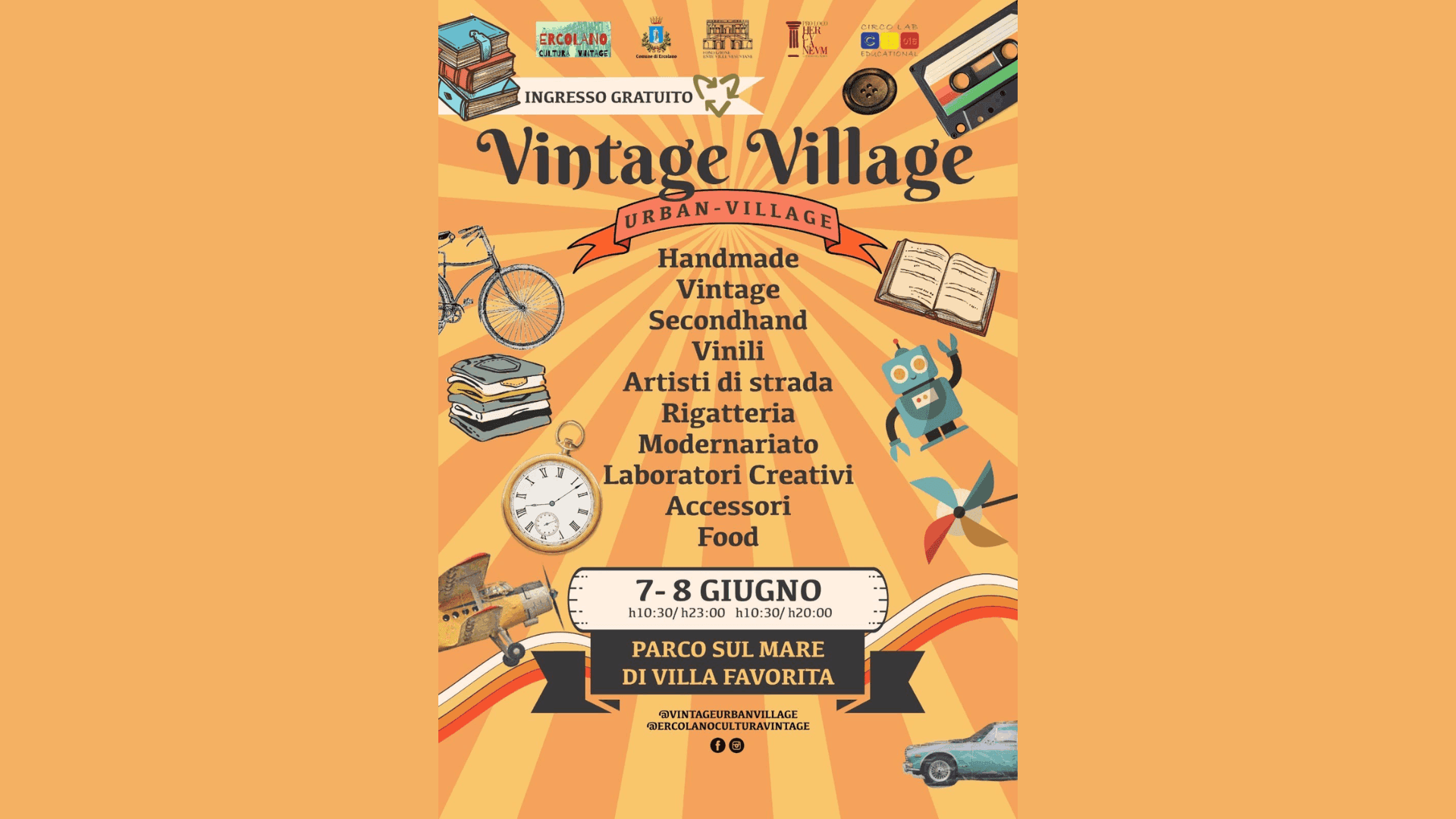 Vintage Village Ercolano: 7/8 Giugno Parco sul Mare