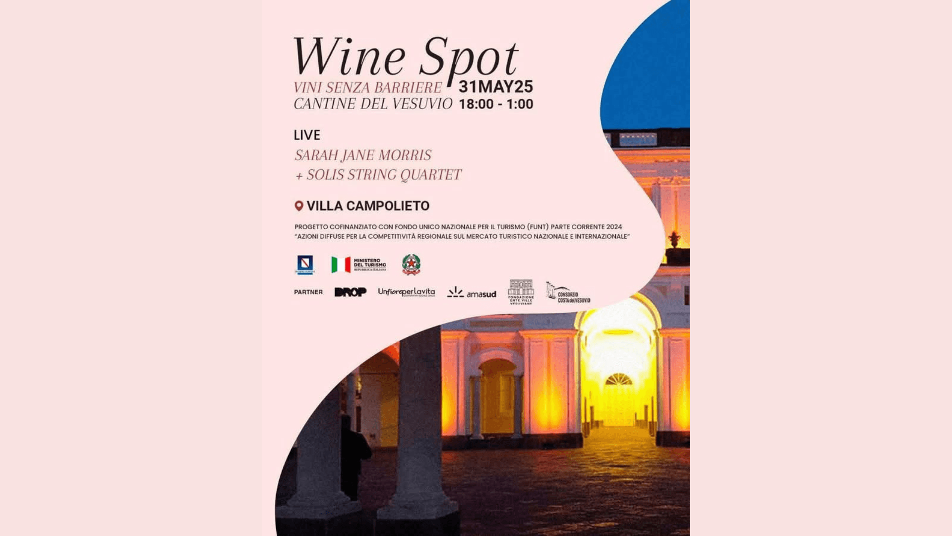 Wine Spot: Vini senza Barriere – Un Evento di Solidarietà e Scoperta del Vino Vesuviano a Villa Campolieto