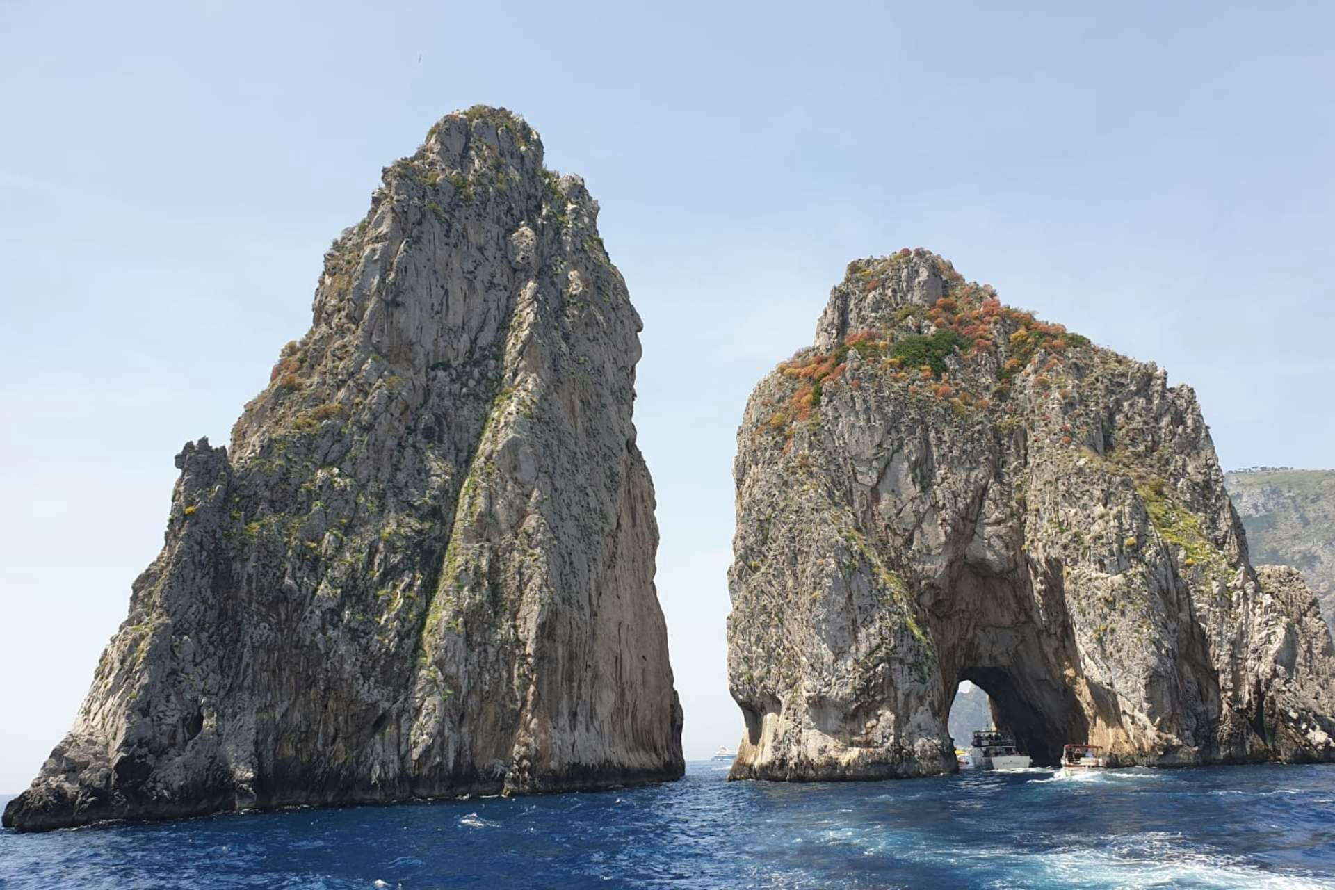 Capri island with boat tour from Vesuvian Coast 